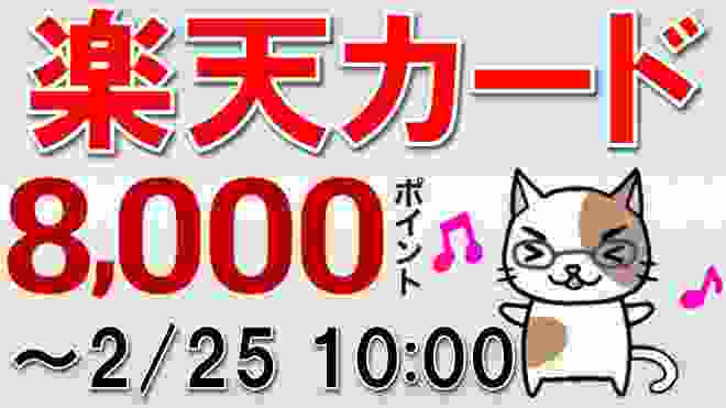 楽天カード8000ポイントキャンペーン！